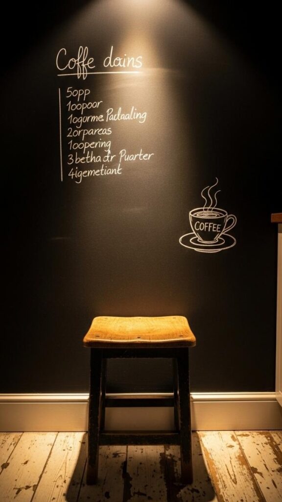 A Chalkboard Wall or Panel for Menu and Grocery Lists