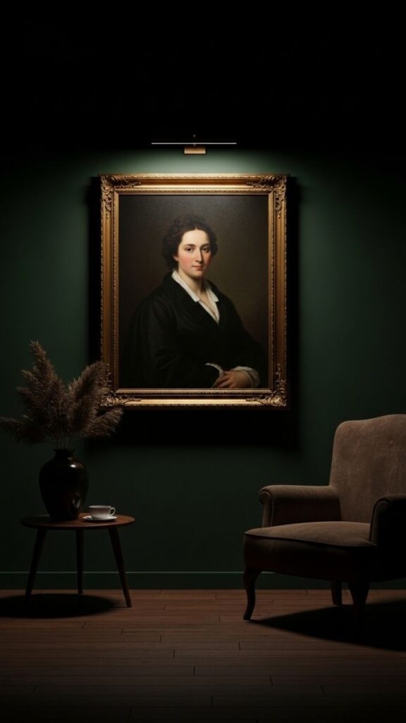 A Single Large Vintage Portrait as a Statement Piece