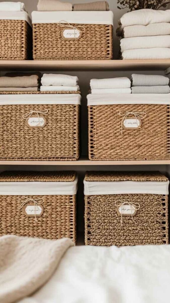 Labeled Baskets on Open Shelves for Fast, Organized Access