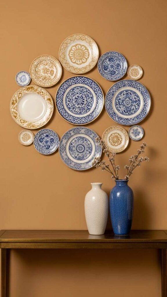 A Curated Display of Vintage Plates