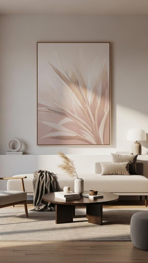 A Grid Gallery Wall With Matching Frames and Consistent Spacing