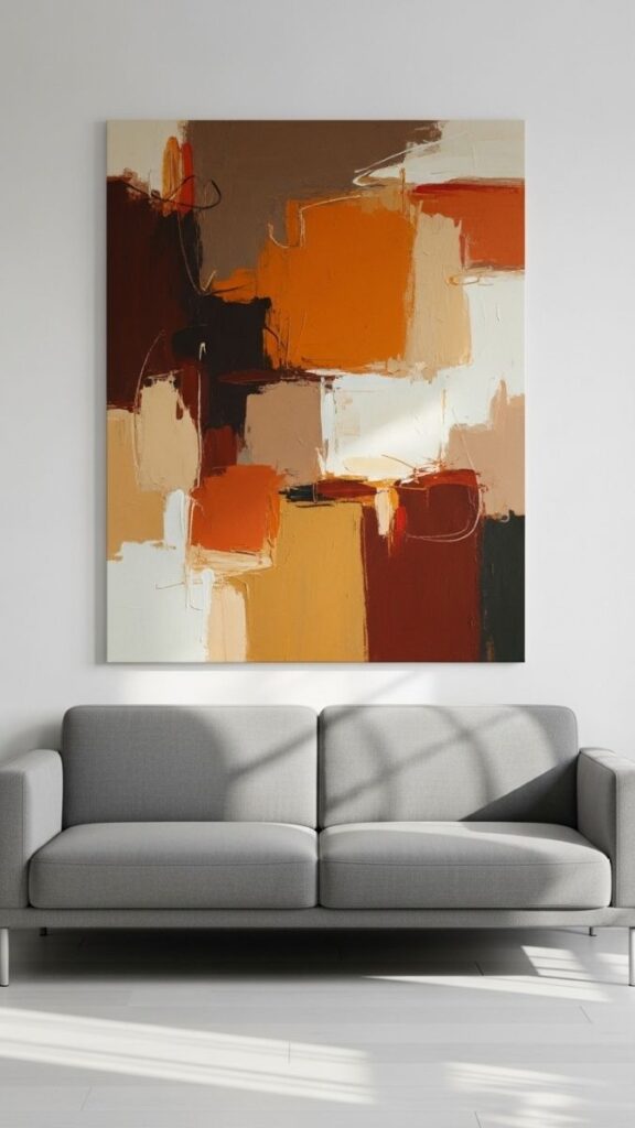 A Large Art Print or Canvas Above the Sofa