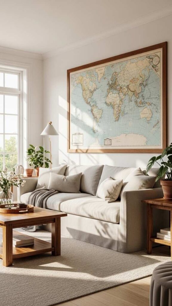 A Large-Scale Nautical Map as a Focal Point