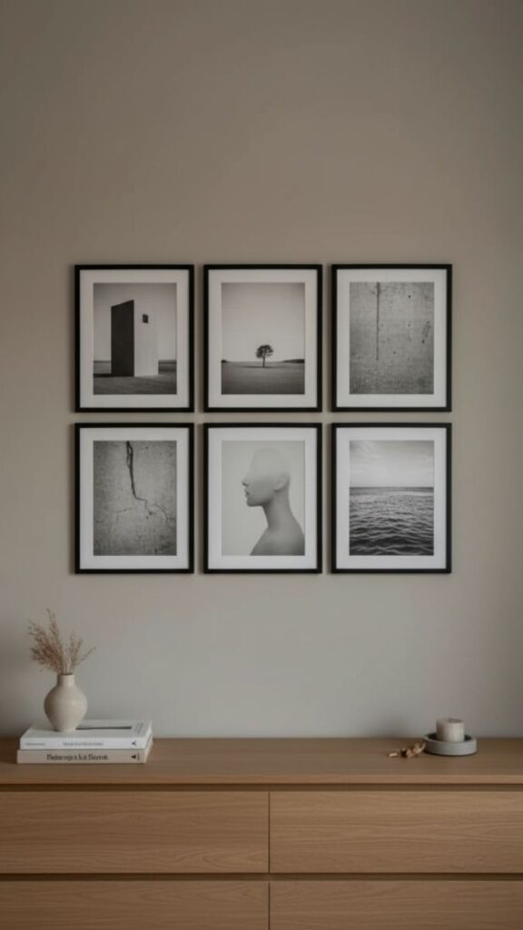 A Minimalist Gallery Wall With Consistent Framing