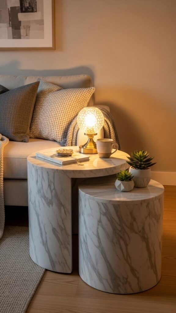 A Nesting Side Table Set for Flexibility