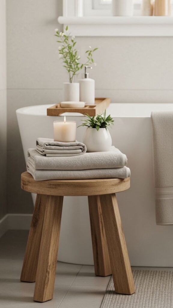 A Small Stool or Footrest for Layered Height