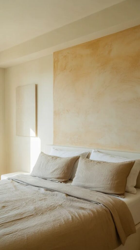 A Statement Wall in Limewash or Venetian Plaster Finish