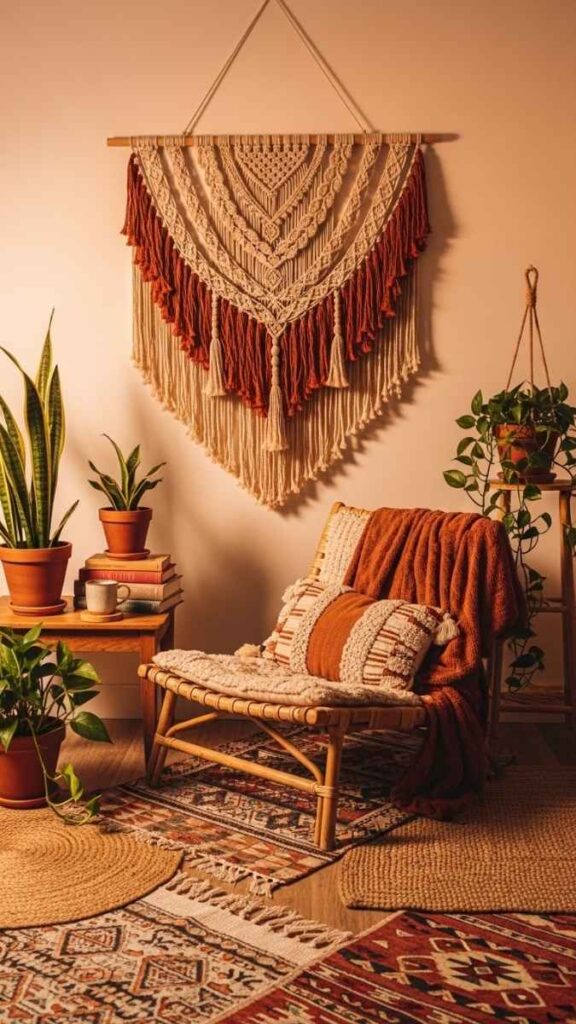 A Textile Wall Hanging with Earthy Texture