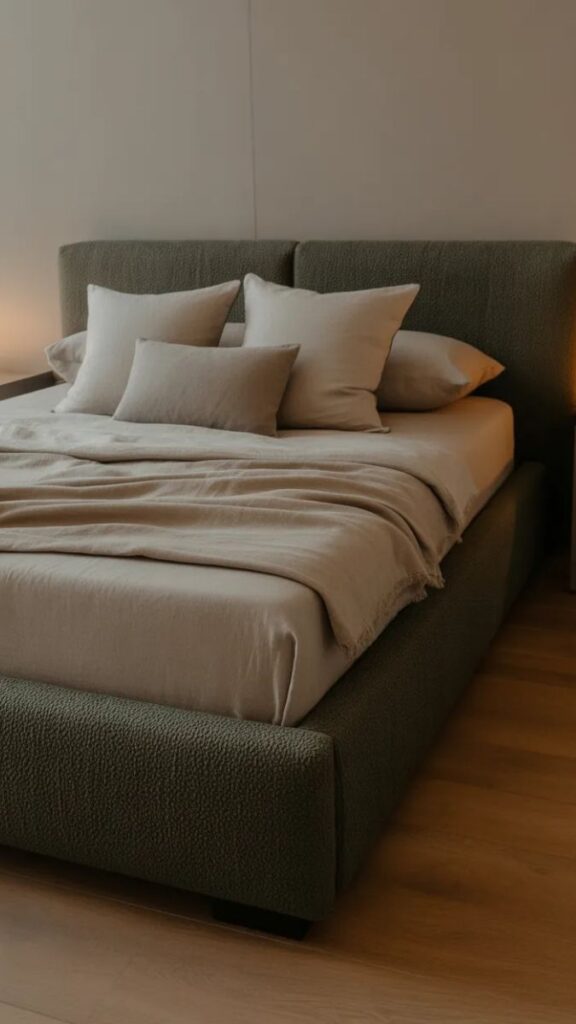 A Upholstered Bed Frame That Anchors the Entire Room