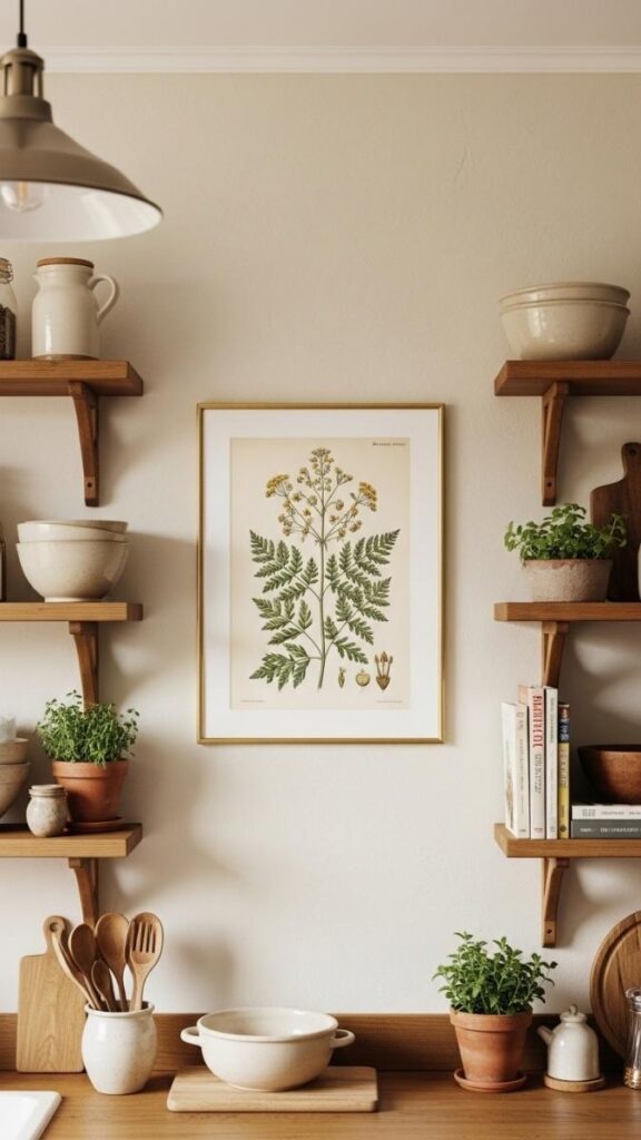 A Vintage Map, Print, or Botanical Poster in the Kitchen