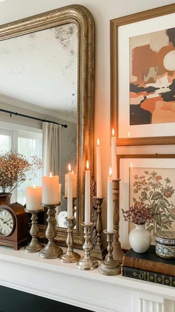 A Vintage-Style Fireplace Surround