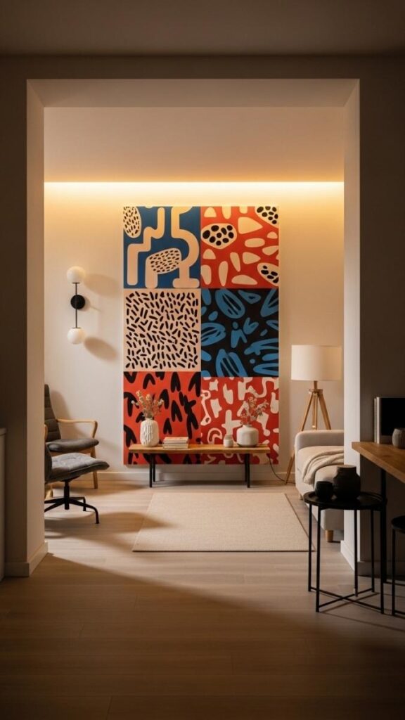 A Wall Mural or Wallpaper Panel as the Room's Signature Feature