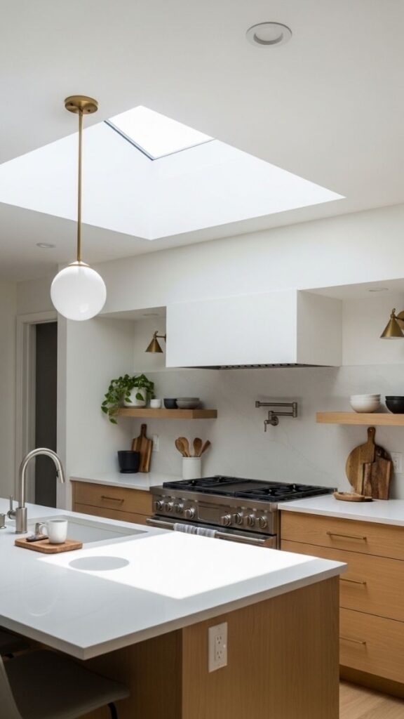 A Windowed Ceiling or Skylight Over the Cooking Zone