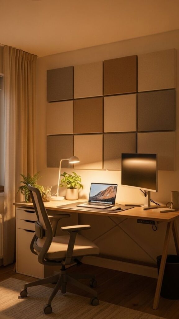 Acoustic Panel Feature Wall for Both Function and Aesthetics