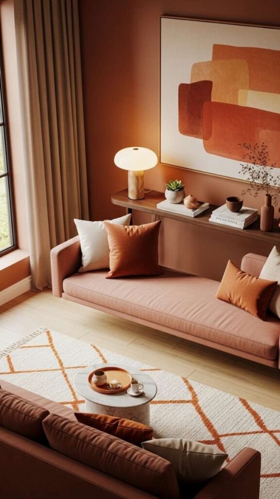 Add a Console Table Behind the Sofa for Extra Surface Space