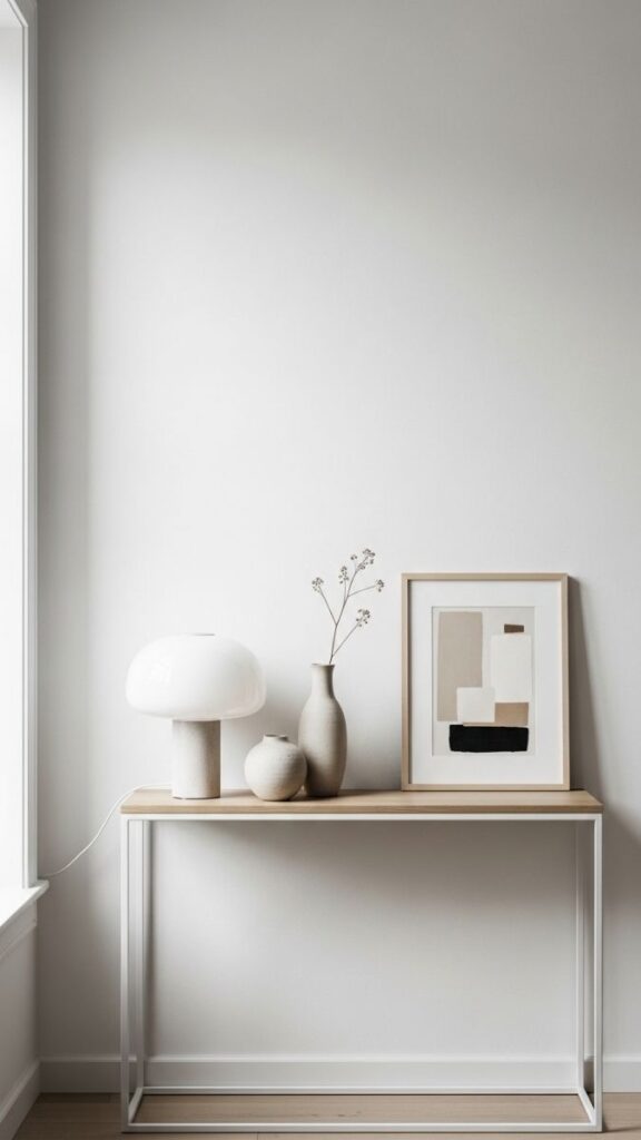 Add a Narrow Console Table to a Bare Wall