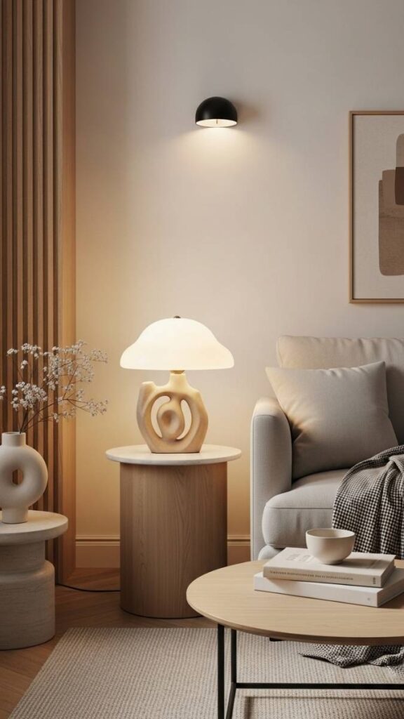 Add a Sculptural Table Lamp as a Functional Art Object