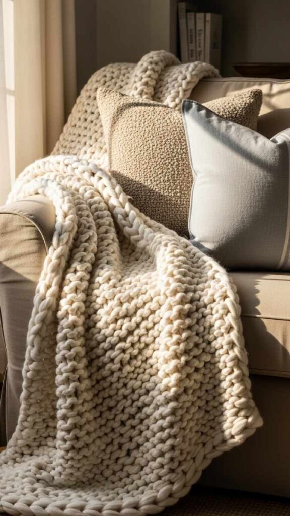 Add a Throw Blanket with Actual Texture