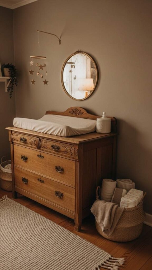 An Antique Dresser as the Changing Table