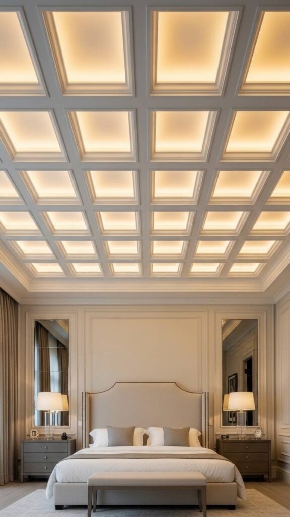 An Architectural Ceiling Feature  Coffered, Beadboard, or Paneled