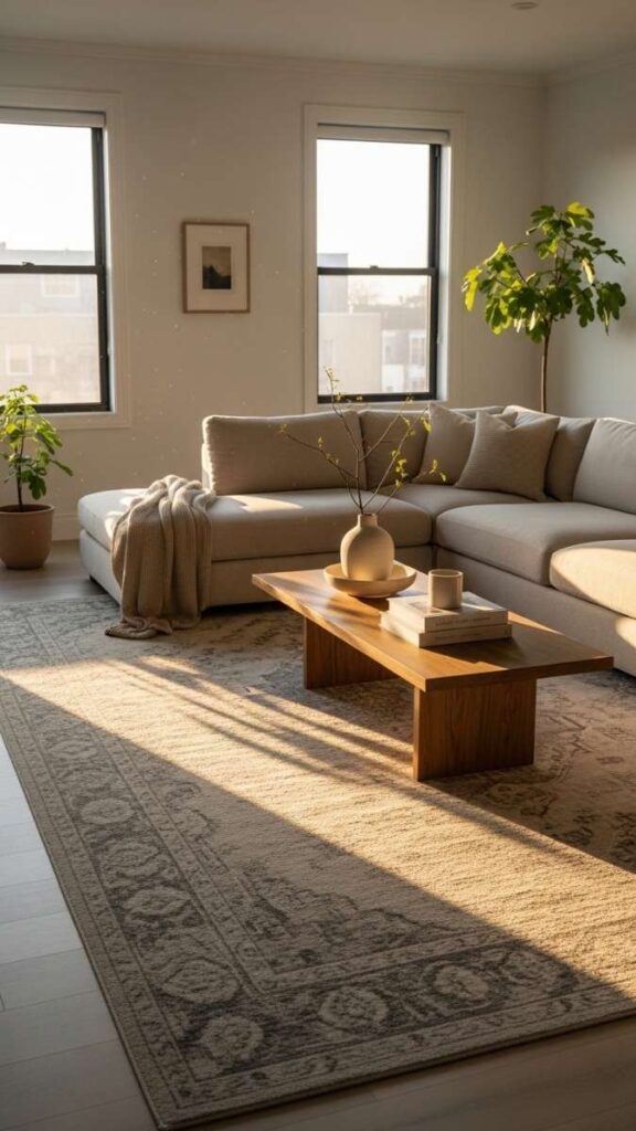 Anchor the Room With a Rug That's Actually Big Enough