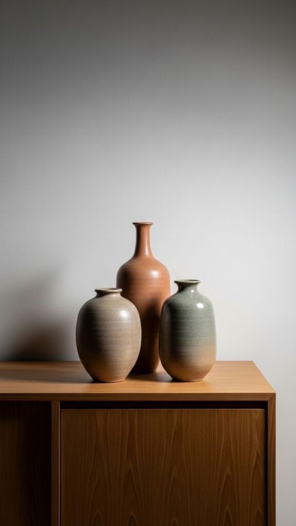 Antique Ceramic Vessels as Sculptural Decor