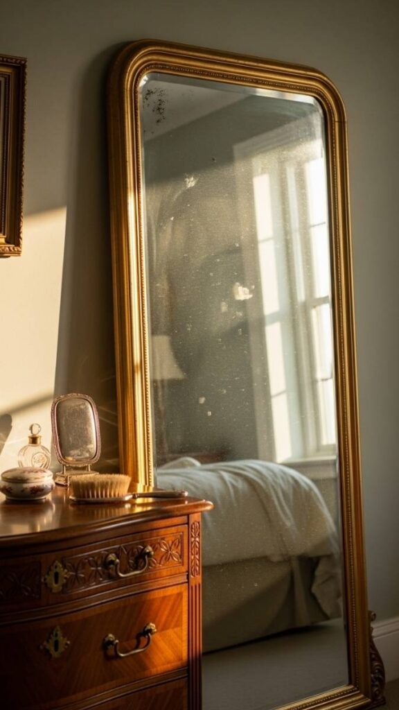 Antique Mirrors  Foxed, Ornate-Framed, or Leaning