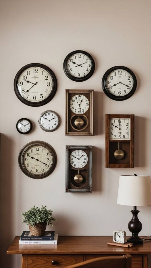 Antique or Vintage Style Clocks as Wall Decor