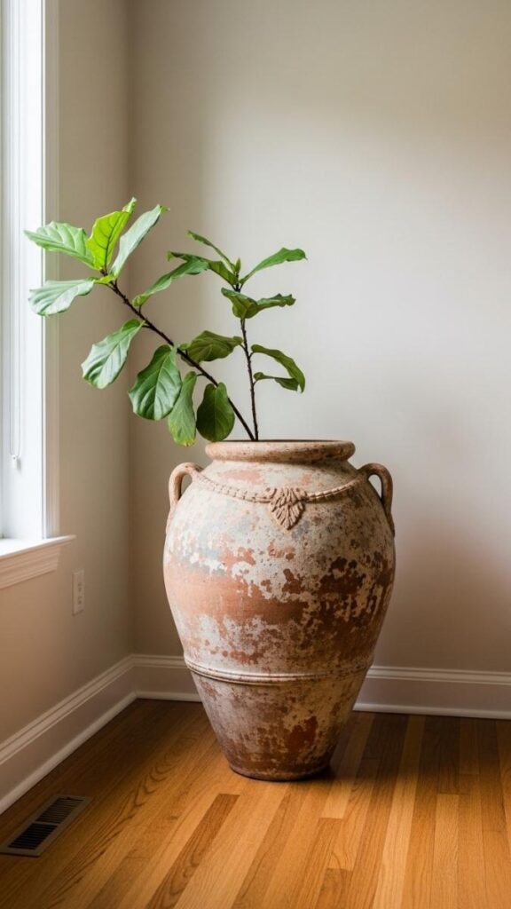 Antique Planters and Urns for Indoor Greenery