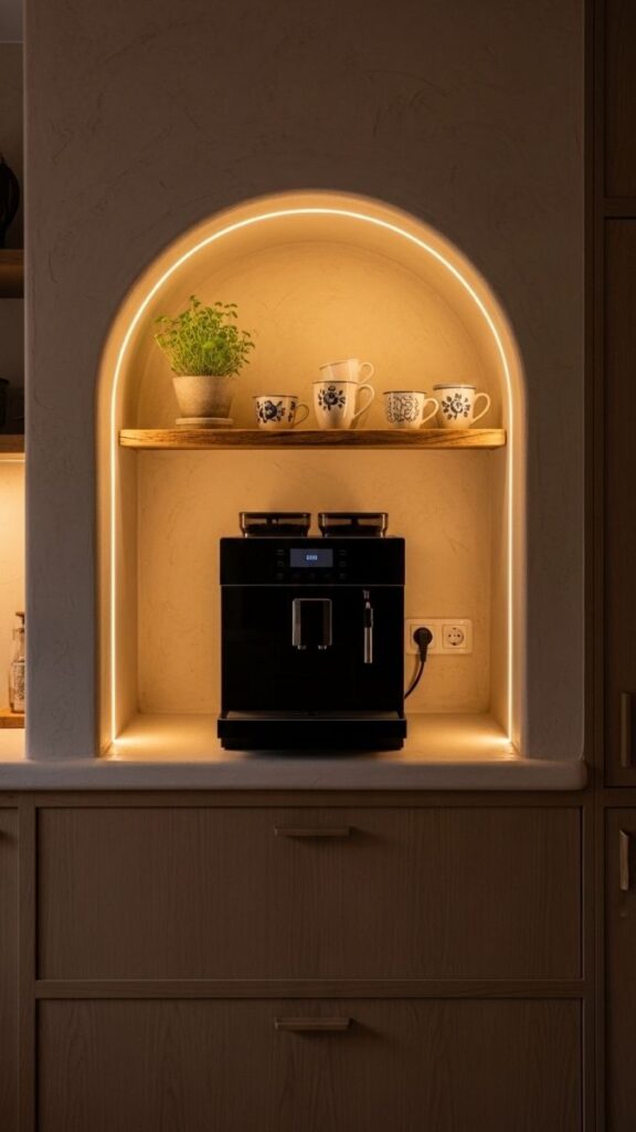 Arched Niche for Display or Appliance Housing