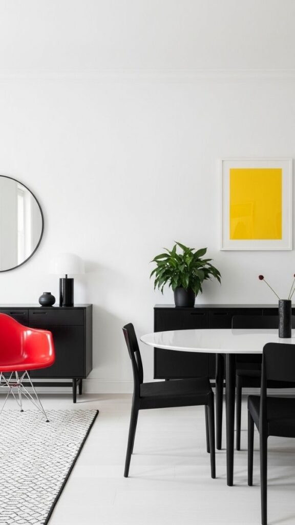 Black and White With One Saturated Accent