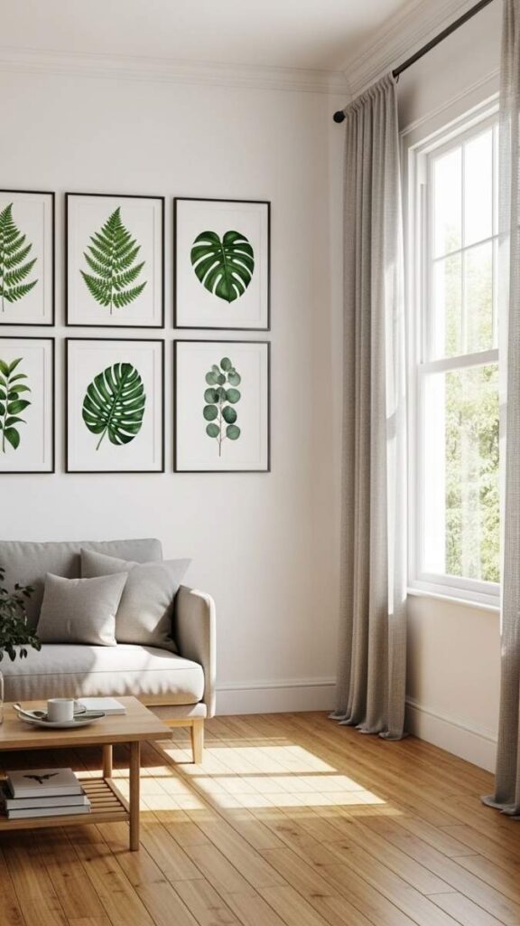 Botanical Print Collection in Thin Metal Frames