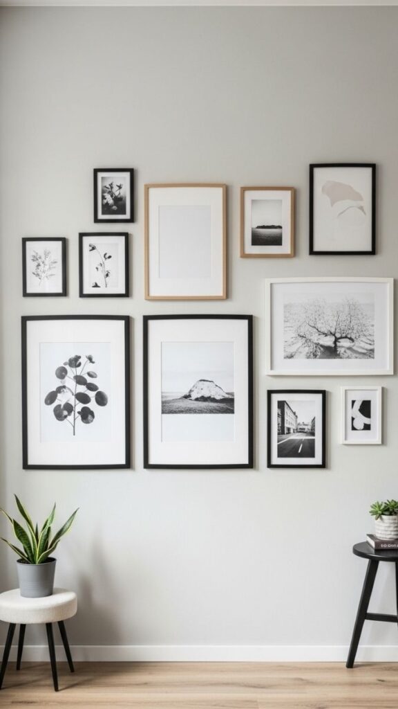 Build a Gallery Wall Using Removable Adhesive Strips