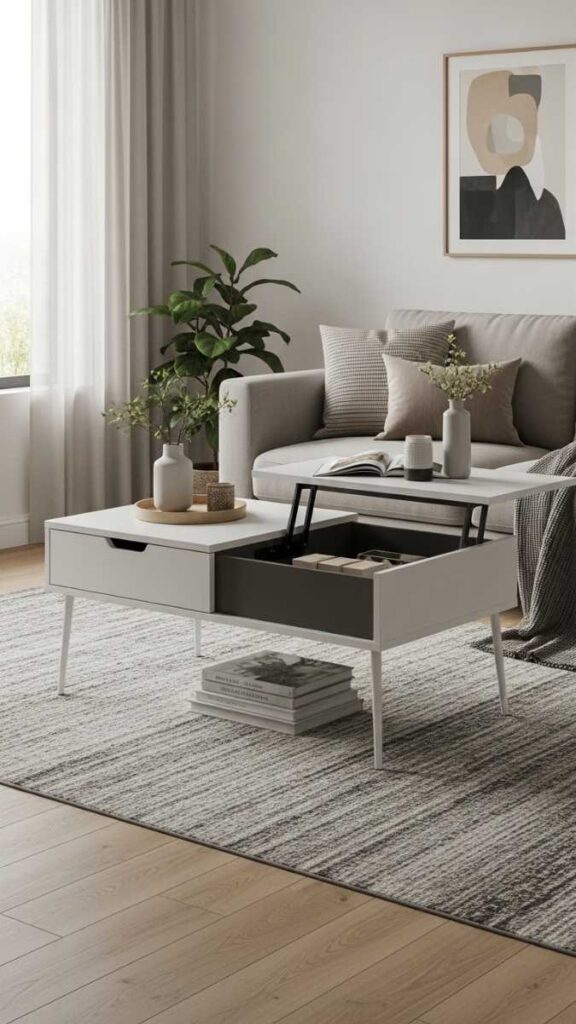 Choose a Coffee Table With Storage and Open Legs