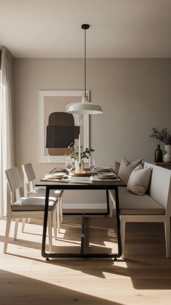 Choose a Dining Bench Over Chairs on One Side