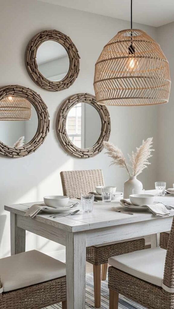Clustered Round Mirrors in Varying Sizes