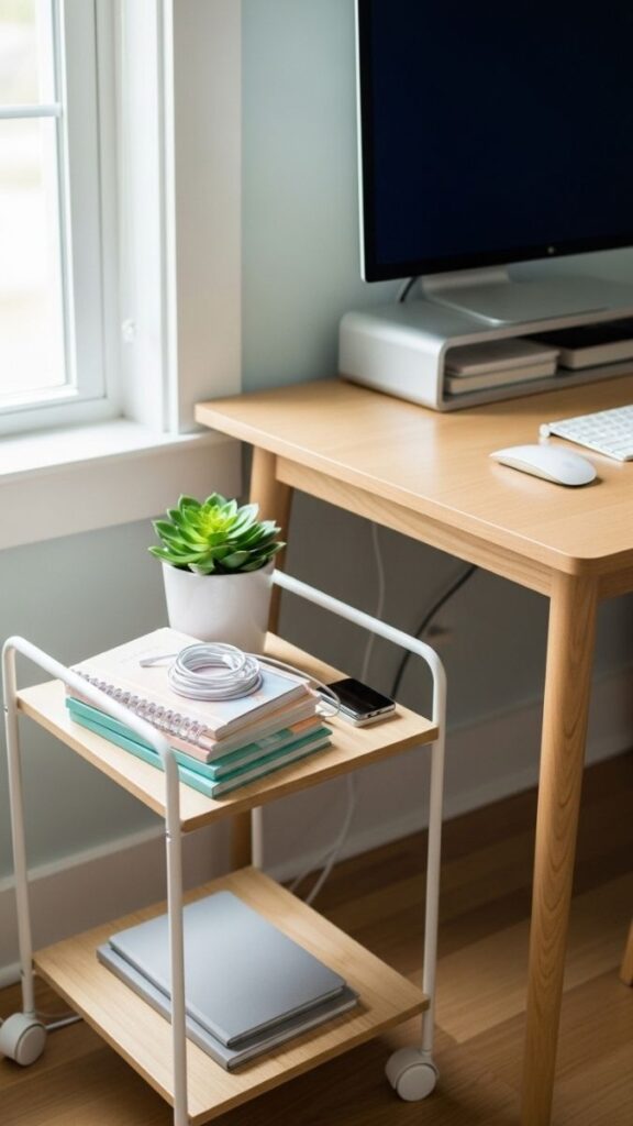 Compact Rolling Cart as Mobile Secondary Storage