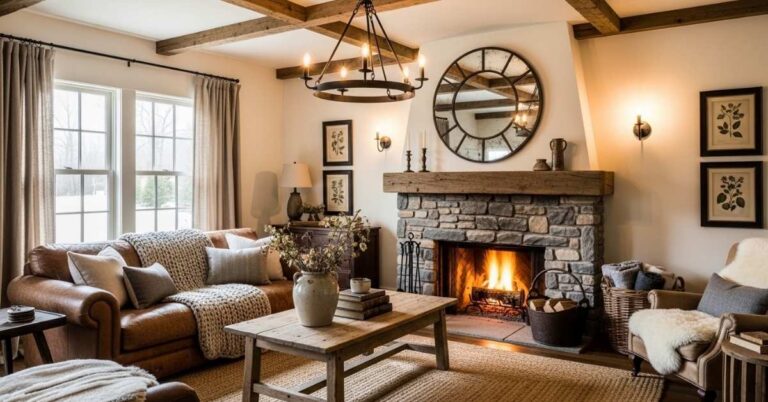 Cozy Farmhouse Living Room Rustic Decor