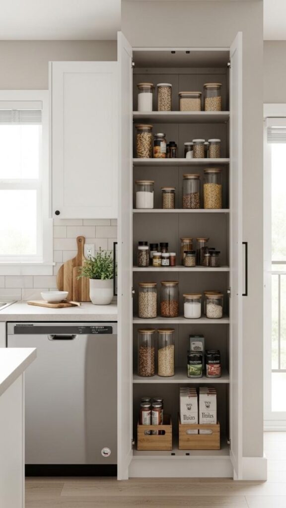 Create a Freestanding Pantry Wall with a Tall Cabinet