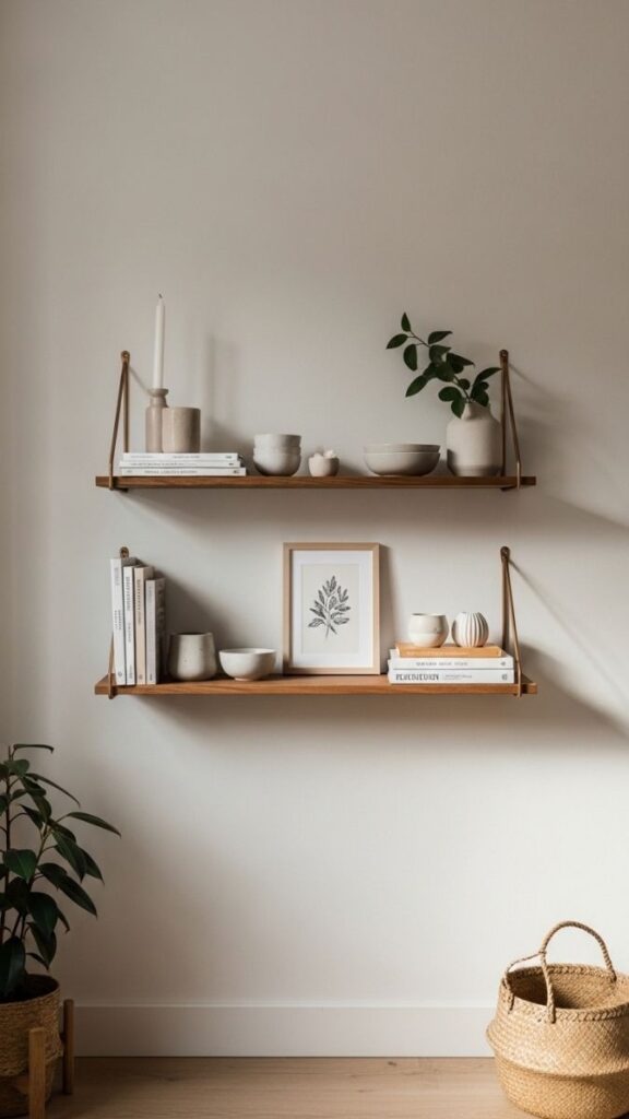 Curate a Single Cohesive Shelf as a Focal Point