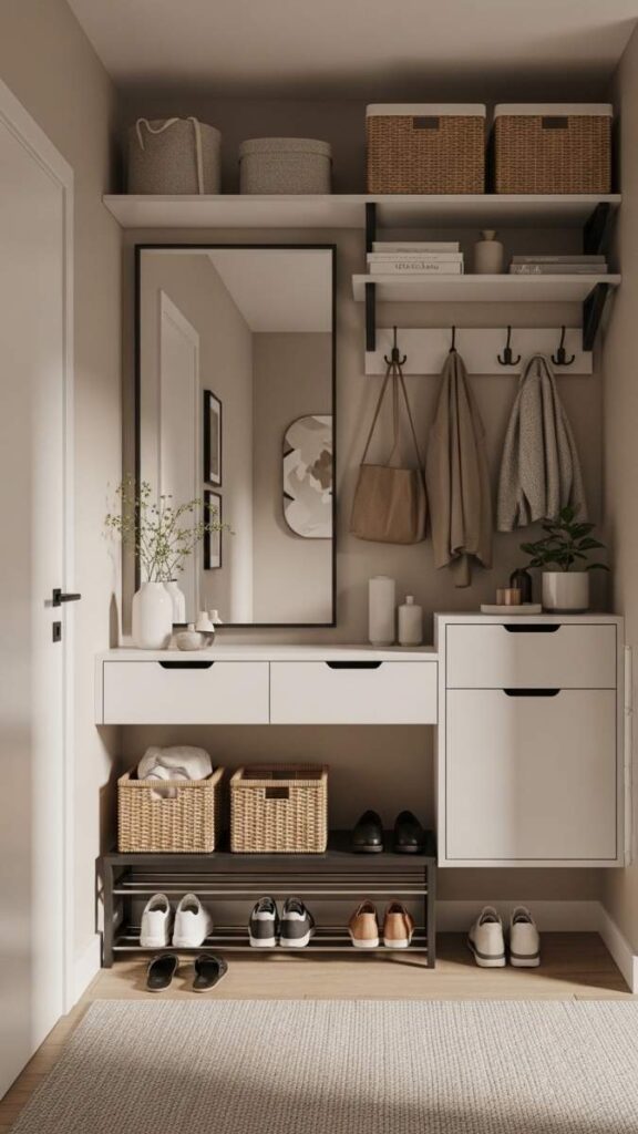 Design Your Entryway Storage to Work on Two Axes