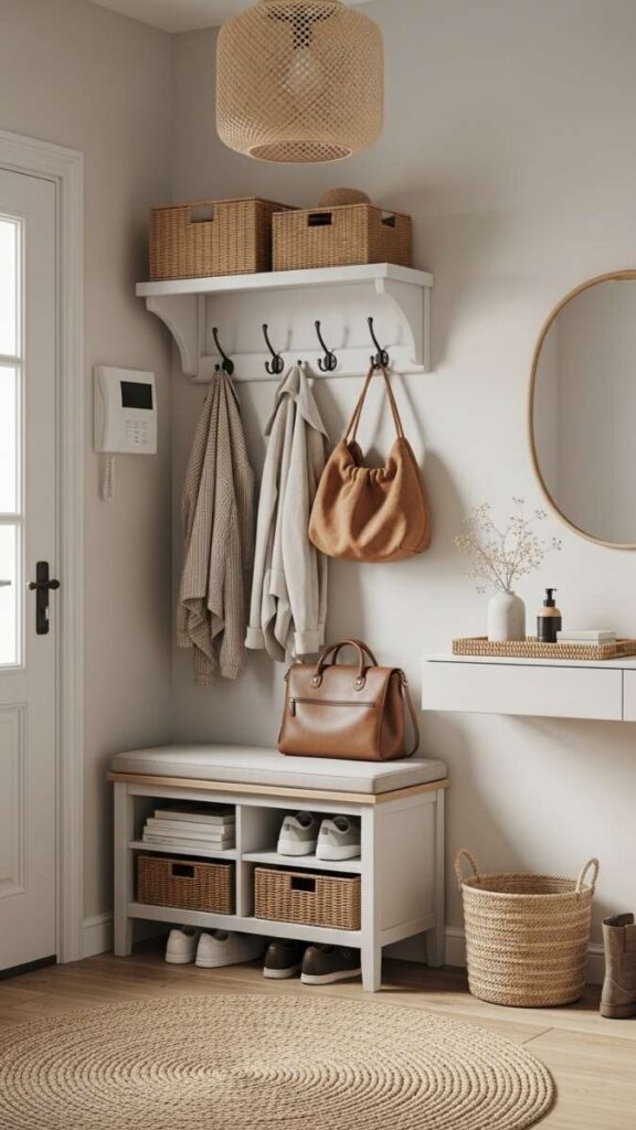 Entryway Setup That Does Three Jobs