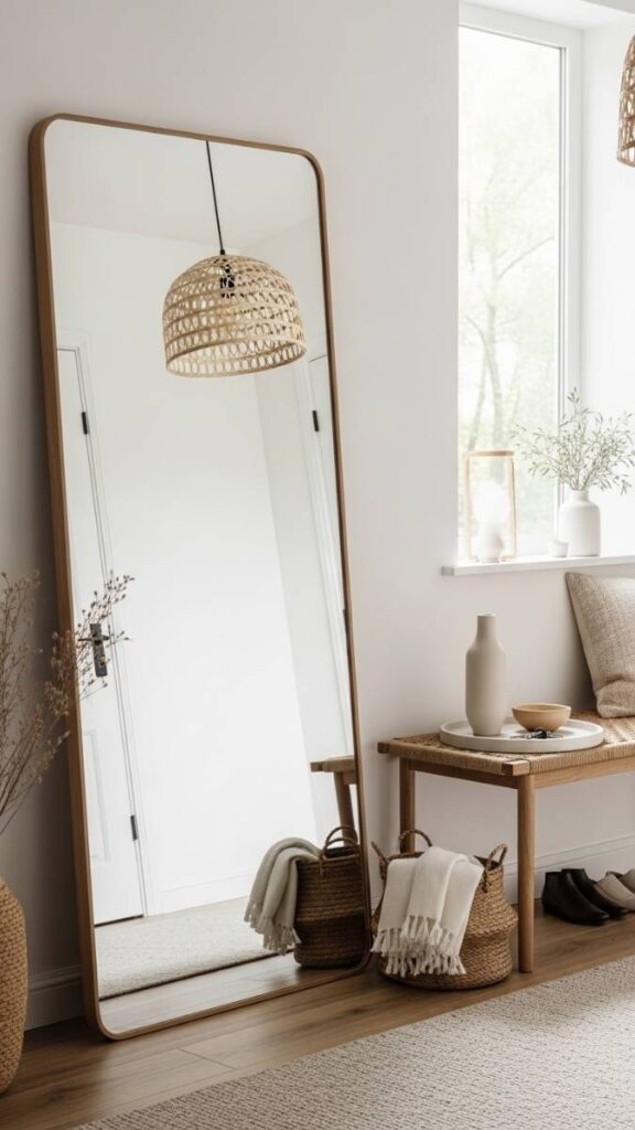 Entryway With a Leaning Mirror
