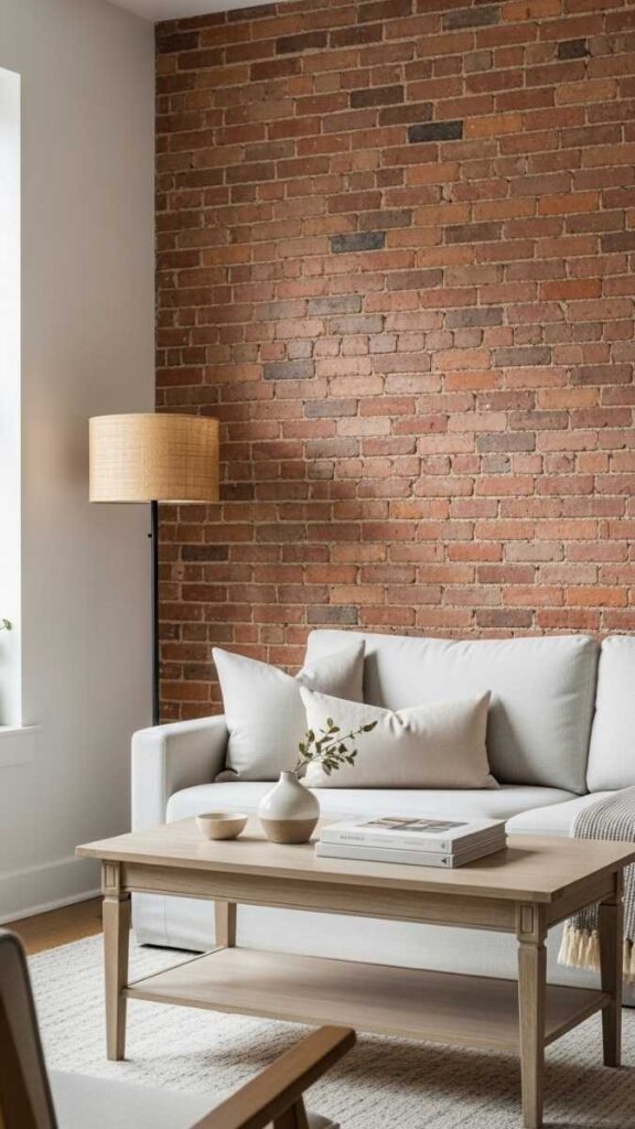  Exposed Brick or Brick Texture Wallpaper as a Feature Wall