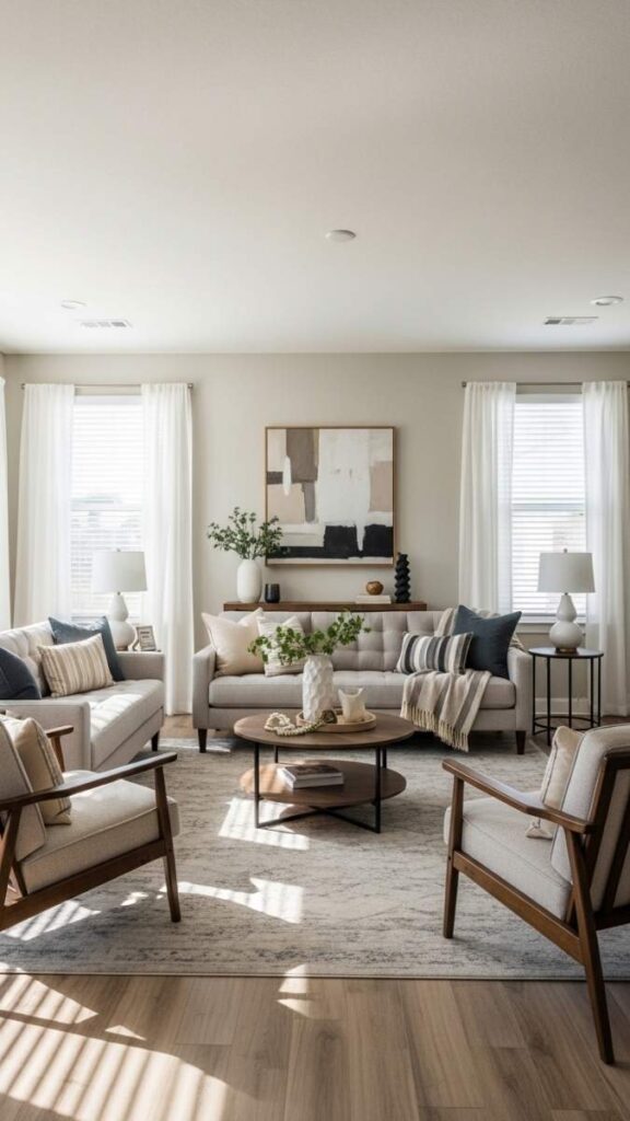 Float Your Sofa Away From the Wall to Create a Conversation Zone