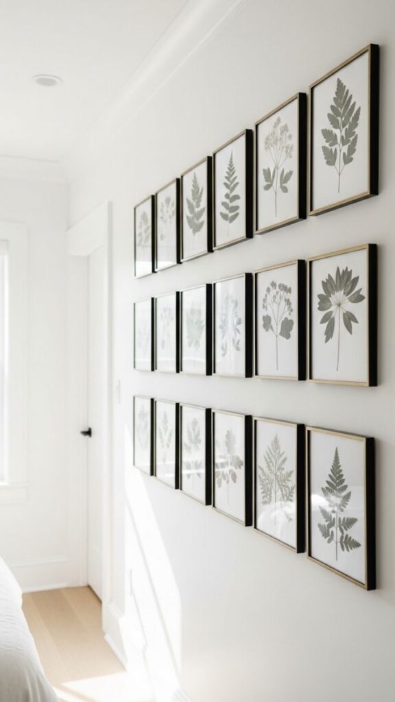 Floating Frame Arrangement With Pressed Botanicals