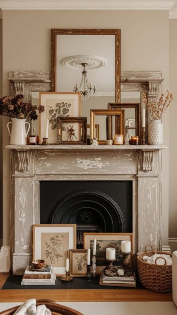 Floating Shelf With Invisible Bracket and Curated Objects