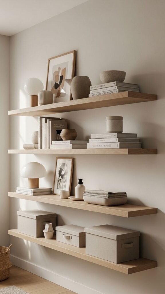 Floating Shelves as Storage and Visual Structure