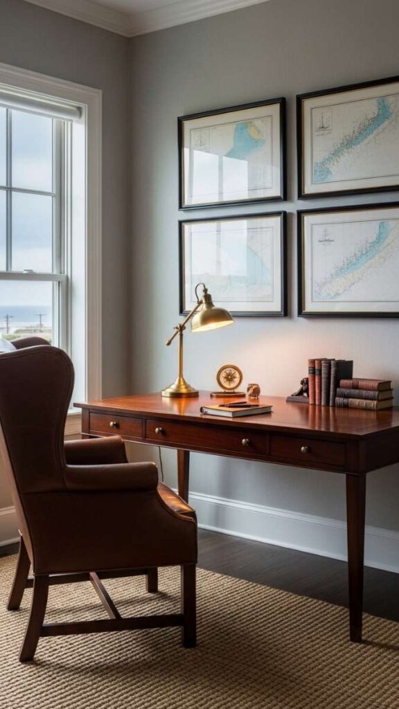 Framed Antique or Reproduction Coastal Charts