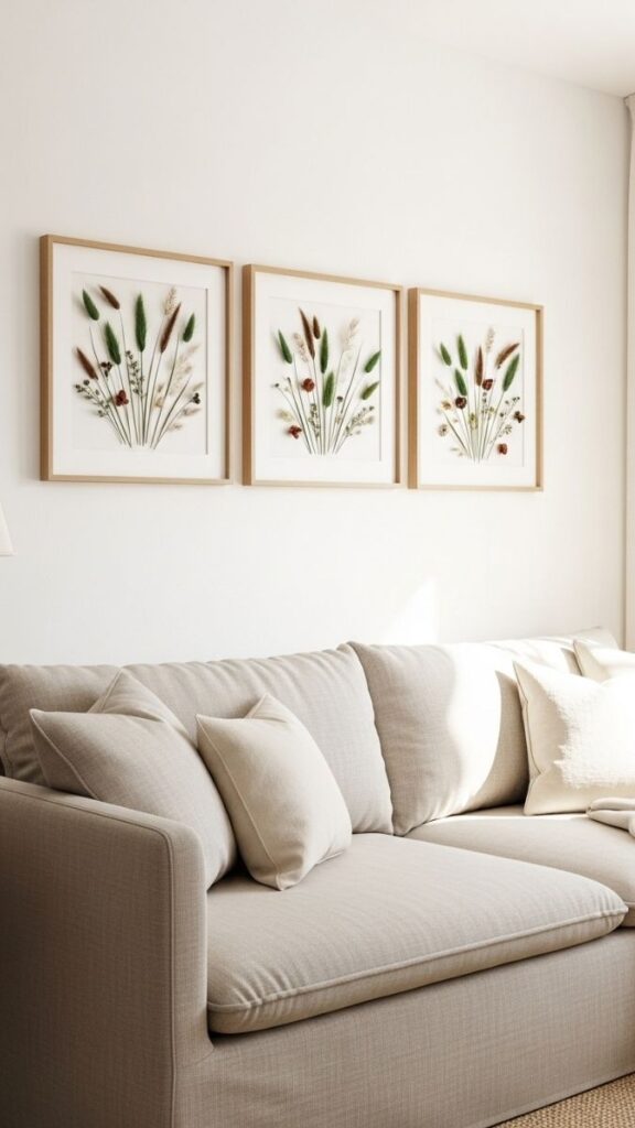 Framed Dried Botanicals and Sea Grasses